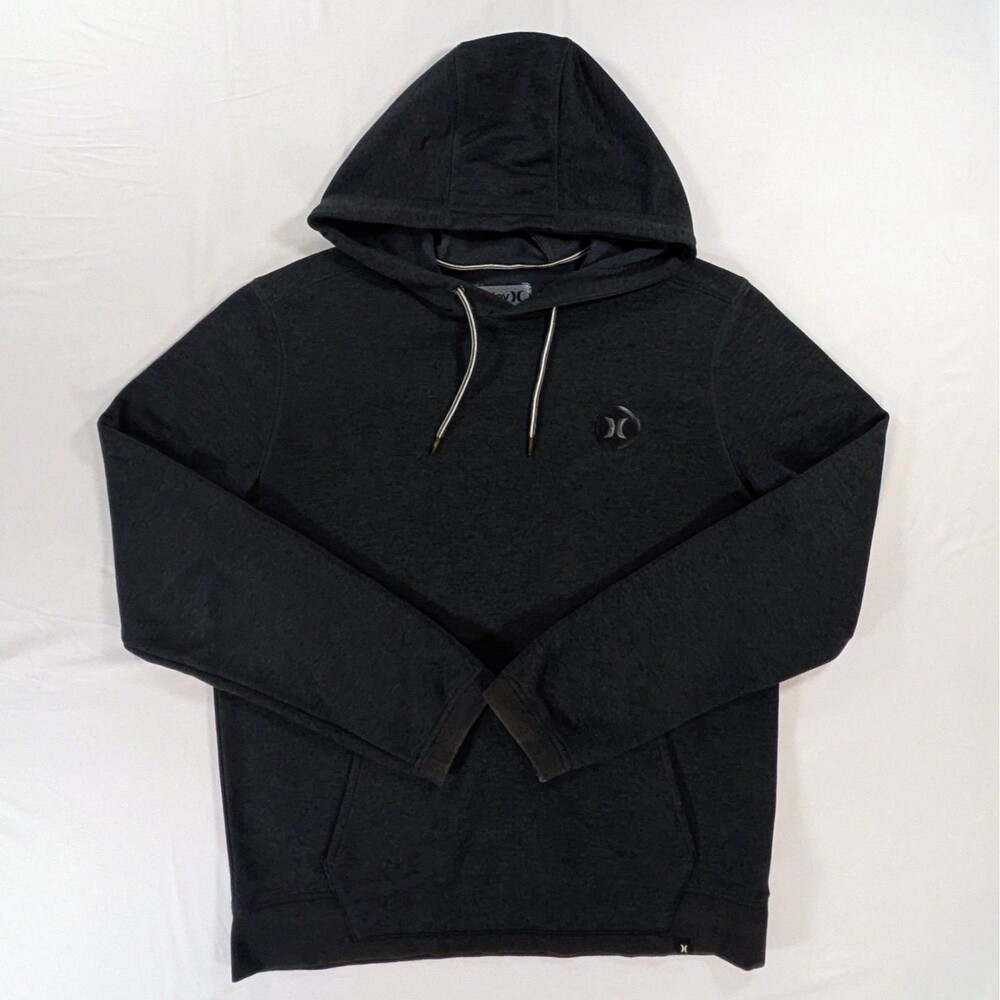 Hurley Men’s Small Black Gray Soft Lightweight Pullover Hoodie